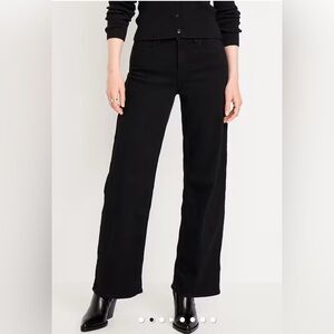 Old Navy High-Waisted Wow Wide-Leg Jeans black size 6